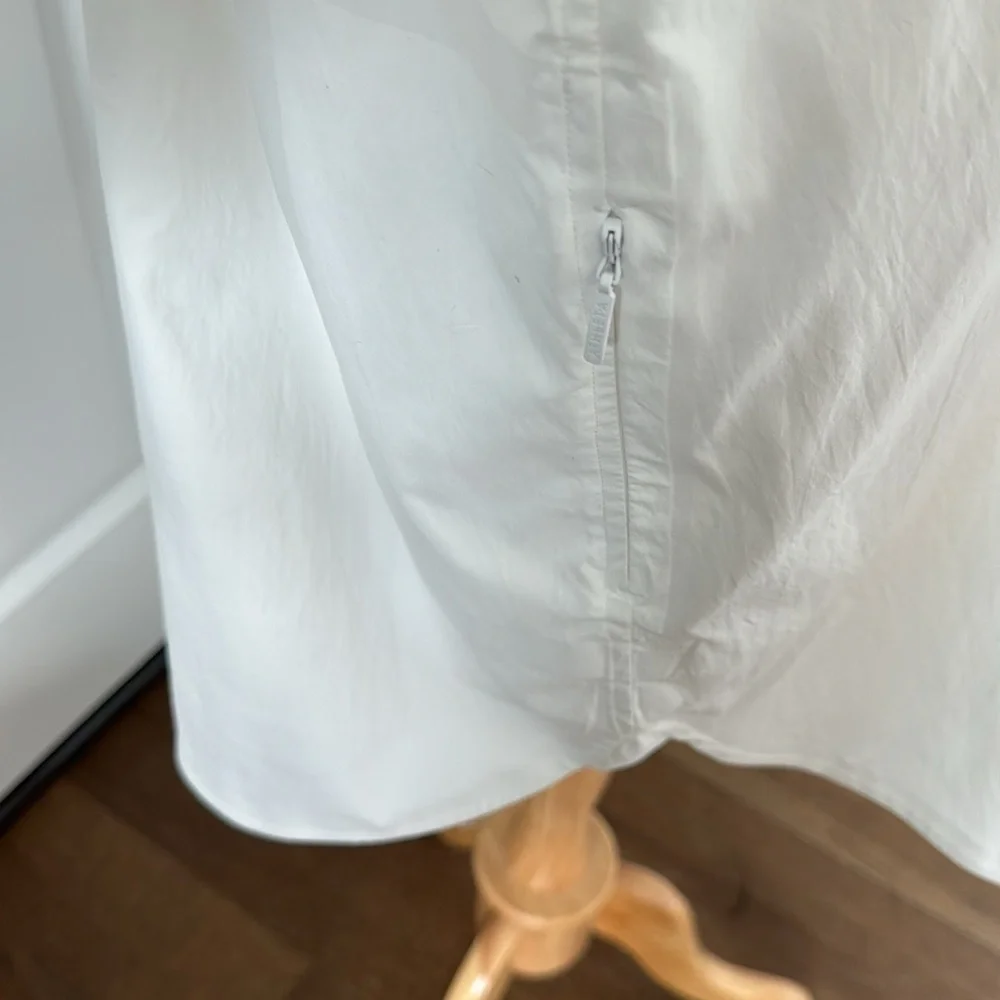 Athleta 882549-01 Women's Size LARGE White Oversized Button-Up Poplin Top Blouse - Picture 4 of 10